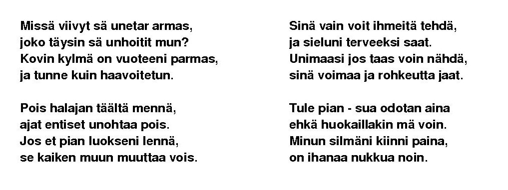 Klaes Kärkkäinen runo parmas