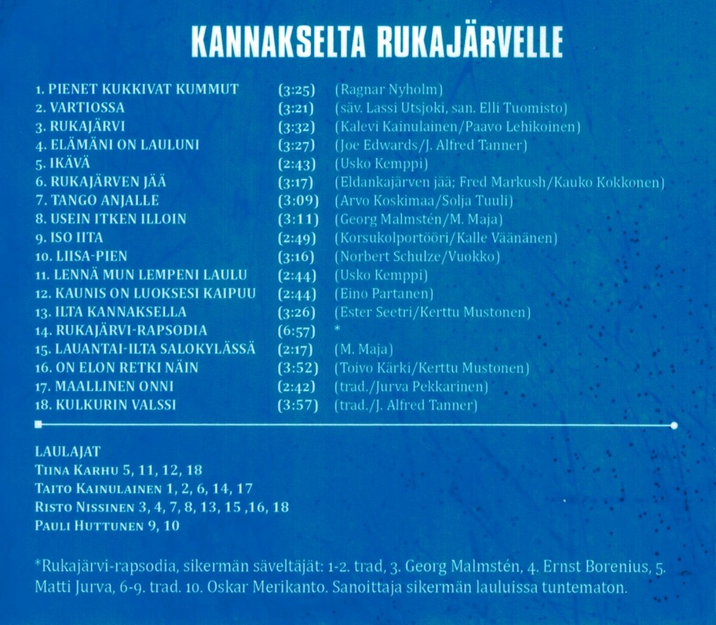 Kannakselta Rukajärvelle - levy-3